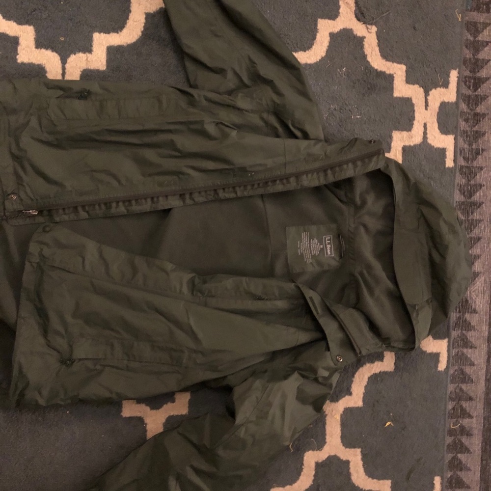 LL Bean fleece rain coat